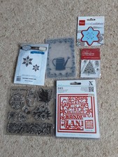 Clearout Job Lot. 6 Christmas Style Stamps,dies,embossing Folders