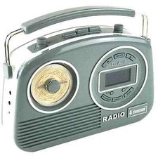 Steepletone Devon Vintage DAB/FM Radio 1960s Retro-Style Classic Portable Grey