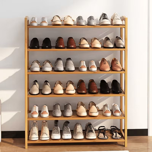 Bamboo tier shoe - bamboo, rack