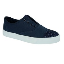 Emma Navy Canvas Plimsolls
