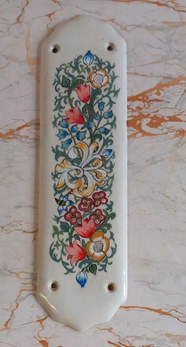 Vintage floral porcelain - vintage, door