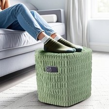 Hexagon Pouf Ottoman Stuffed