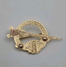 Vintage 9ct Gold Irish Celtic Tara Brooch Hallmarked 1969
