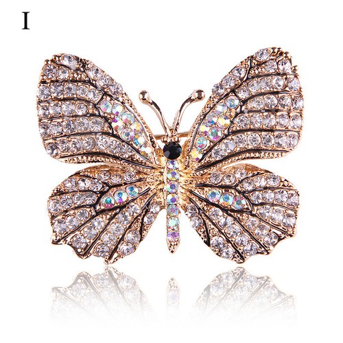Crystal enamel pin brooch - crystal,