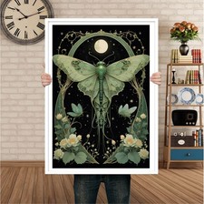 Art Nouveau Green Moth Wall