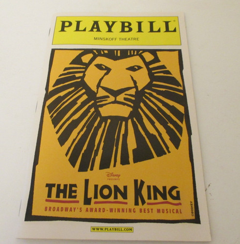 The lion king playbill - the,
