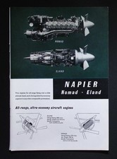 Original 1944 Advert Napier Nomad and Eland Aircraft Engines