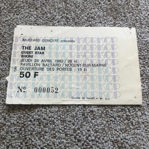 The jam paul weller ticket - jam,