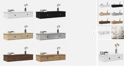 Wall mounted shelf - shelf, drawers