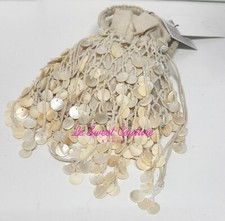 ZARA WOMAN NWT SS25 PEARLESCENT APPLIQUE HANDBAG LIGHT BEIGE 6530/610/111