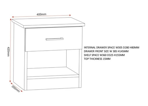Bedside polar drawer - polar, 1