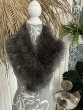 Grey Faux Fur Collar Stole Scarf Boa One Size BNWOT