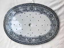 Victorian Blue and White Ironstone Meat Drainer