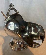 Vintage English Silver Plated Sugar Scuttle With Scoop c.1910-1940