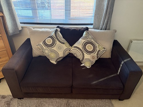 Lovely brown velvet sofa - velvet,