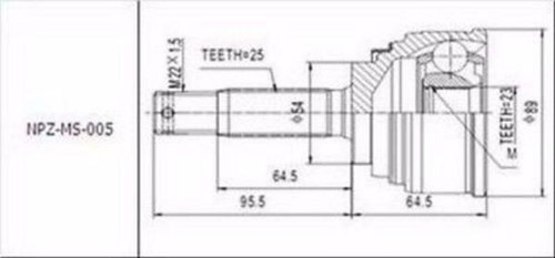 Joint set outer mitsubishi - set,