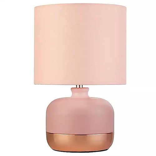 Pink copper table lamp - pink,