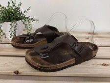 BIRKENSTOCK GIZEH BROWN SANDALS UK 7 EU 40 WOMENS TOE POST THONG SHOES SUMMER