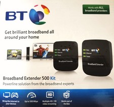 BT Broadband Extender 500 Kit Mini WiFi Home Hotspot, 2-Pack