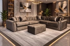 Luxury Velvet Corner Sofa &