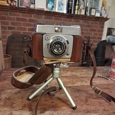Vintage Ilford Sportsman Camera 35mm. Leather case . and stand, untested 