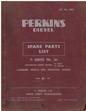 PERKINS P4 P6 MK3N AUTOMOTIVE & INDUSTRIAL DIESEL ENGINE FACTORY PARTS CATALOGUE