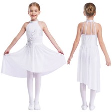 UK Girls Lyrical Contemporary Modern Dance Costumes Ballet Leotard Dresses