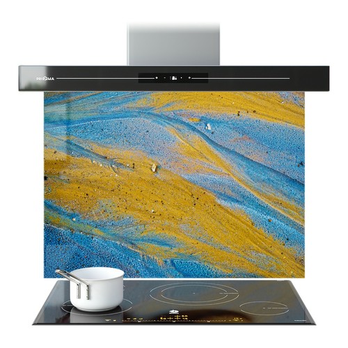 Kitchen glass splashback - glass,
