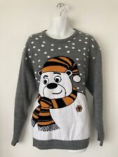 Wolves Wolverhampton Wanderers Football FC Christmas Sweater Jumper XL Xmas Bear