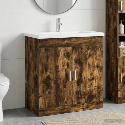 Bathroom vanity smoked oak - smoked,