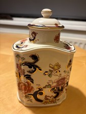 Beautiful Mason's Ironstone Blue Mandalay lidded jar, printed and hand-painted