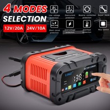20-Amp 12V/20A 24V/10A Smart Battery Charger LiFePO4 Lead-Acid AGM GEL