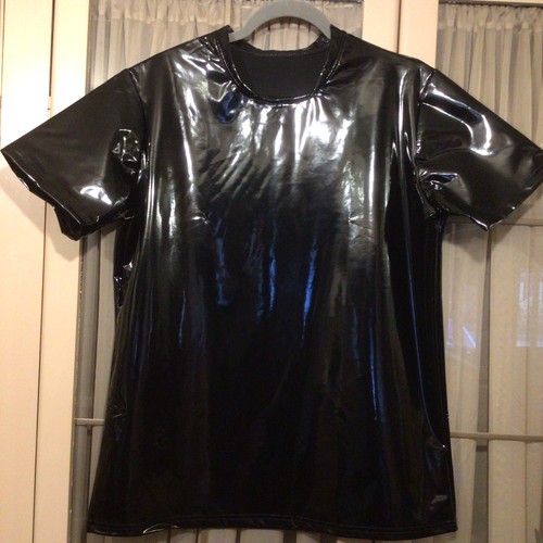 Mens shiny black pvc - shiny,