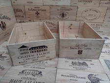 Wooden Wine Box Crate ~ Large 12 Bottle Size ~ French, Shabby Chic, Vintage