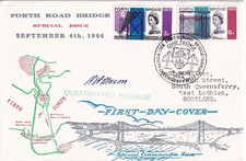 1964 Forth Road Bridge South Queensferry special postmark, Connoisseur cover