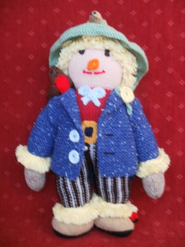 Hand knitted soft - , toy
