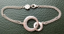 Unique DOWER & HALL  Interlocking Circles Sterling Silver Bracelet