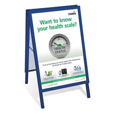 A1 BLUE A-BOARD PAVEMENT SIGN POSTER SNAP FRAME DOUBLE SIDE SIGN DISPLAY STANDS 