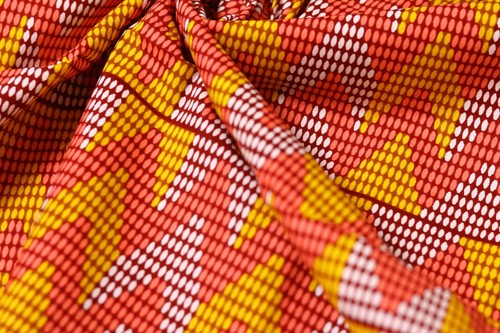 Orange kente inspired - , ankara