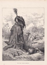 1870 GUSTAVE DORE Print - "The Wolf Turned Shepherd" - 8.5 x 12.8 Inches