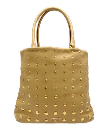 Prada studded handbag beige - studded,