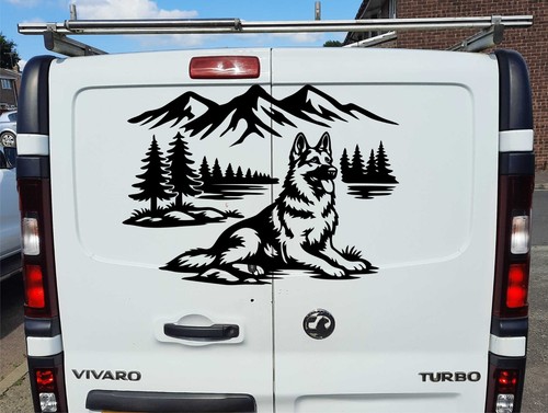 Dog german shepherd - shepherd, car