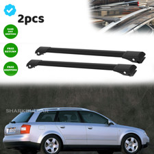 Fit Audi A4 B6 Avant 2001-2005 Roof Rack Cross Bar Roof Bars Black 2pcs