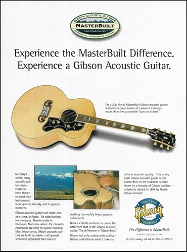 Gibson 200 masterbuilt jumbo - gibson, j-200