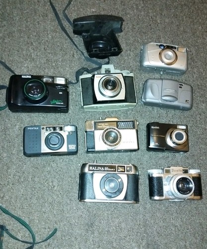 Vintage camera job lot - 9x,