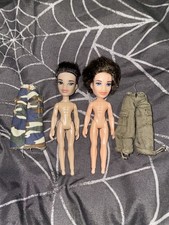 Lil Bratz Two Mini Male Dolls With Two Spare Jeans/Bottoms Bundle