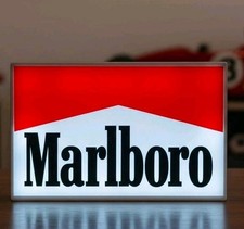 LED Lightbox Light Box Marlboro Racing Style Retro Decor Lamp Garage