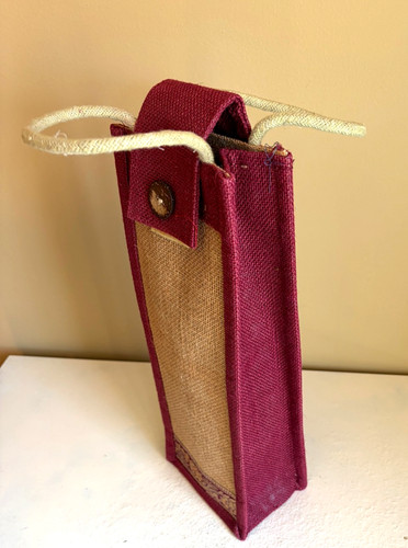 Jute wine bag sari - bag, bottle