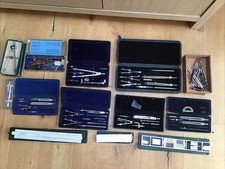 Collection of Vintage technical Drafting Instruments