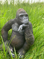 Silverback Gorilla Garden Statue Primate Interior Design Conservatory D. Fossey.